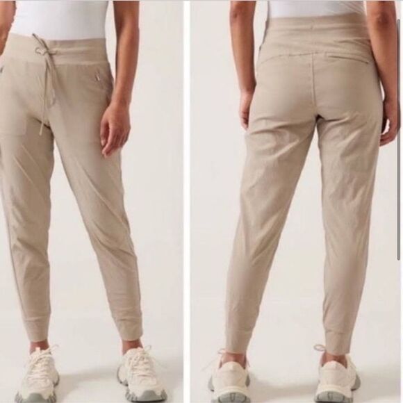 Athleta Trekkie North Jogger Beige Khaki - Picture 1 of 8